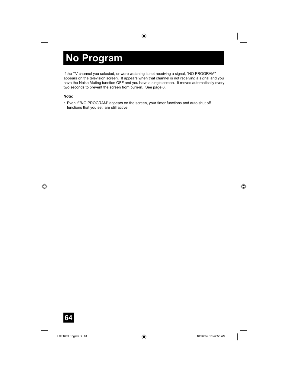 No program | JVC I'Art LCT1609-001B-A User Manual | Page 64 / 72