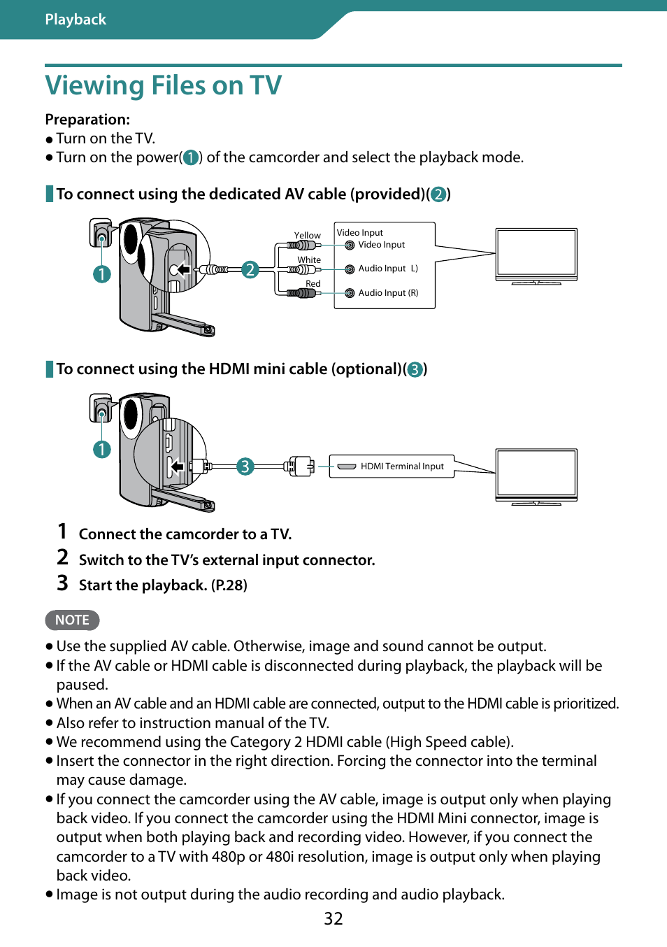 Viewing files on tv | JVC 0810YMH-AL-OT User Manual | Page 32 / 54