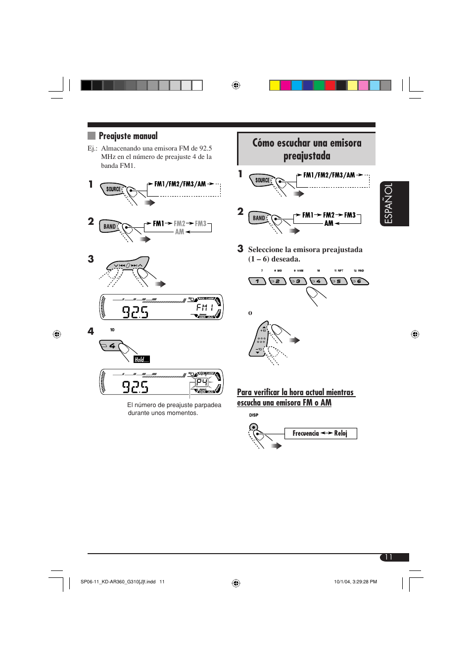 Cómo escuchar una emisora preajustada | JVC GET0248-001B User Manual | Page 43 / 98