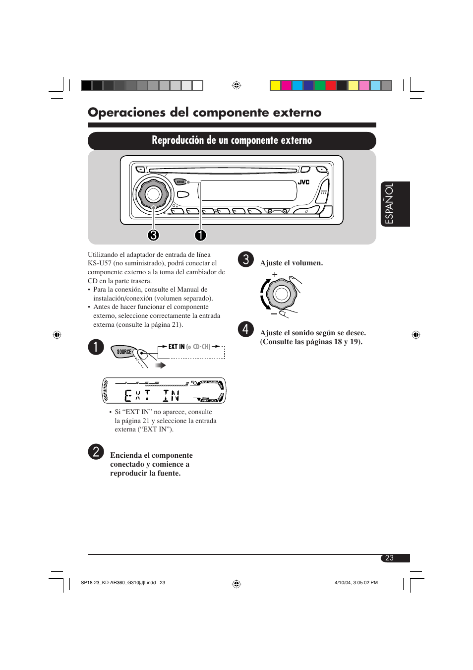 Operaciones del componente externo | JVC GET0248-001B User Manual | Page 55 / 98