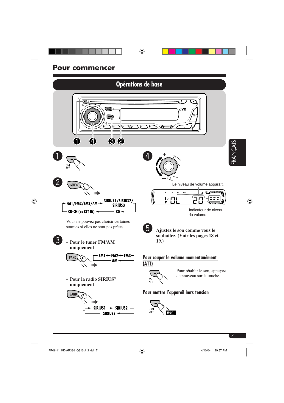 Pour commencer, Opérations de base | JVC GET0248-001B User Manual | Page 71 / 98