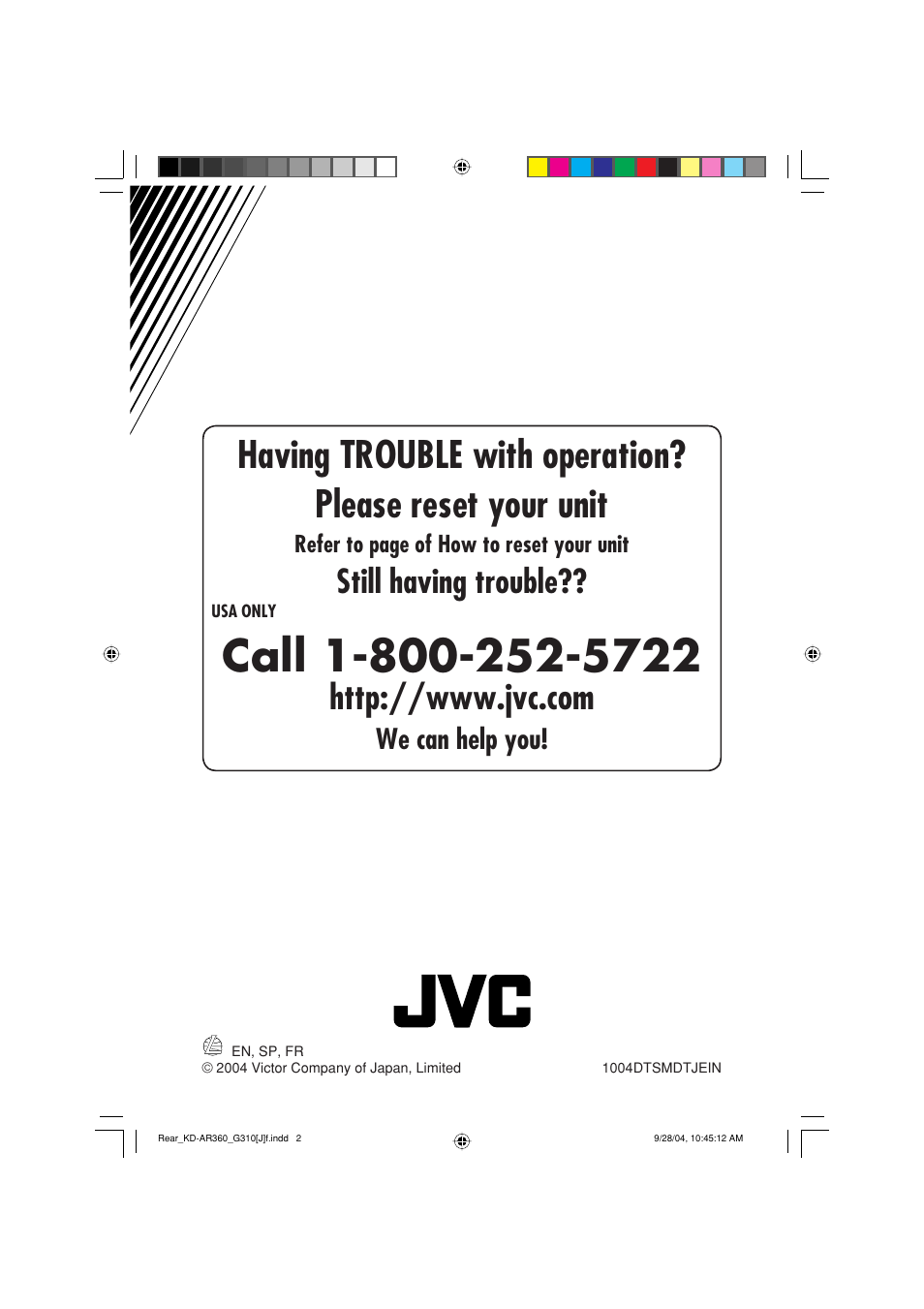 Still having trouble, We can help you | JVC GET0248-001B User Manual | Page 98 / 98