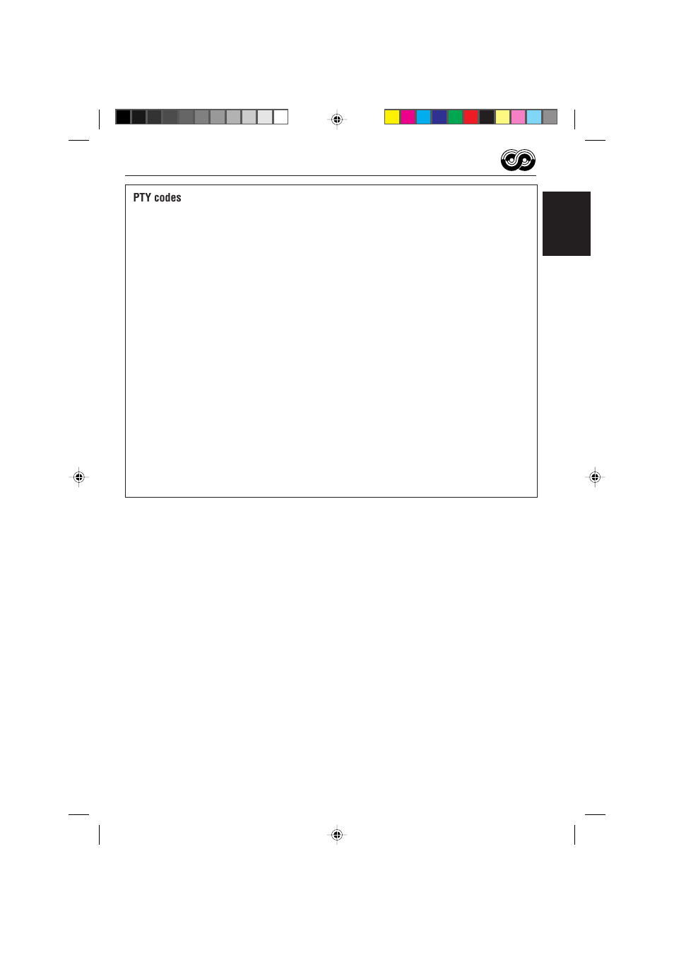 English pty codes | JVC KS-FX725R User Manual | Page 15 / 38