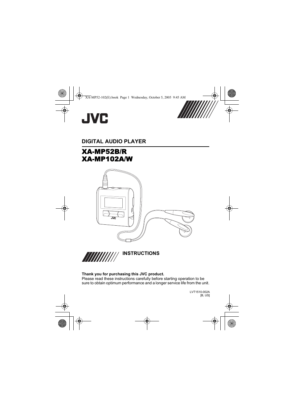 JVC XA-MP102A User Manual | 40 pages