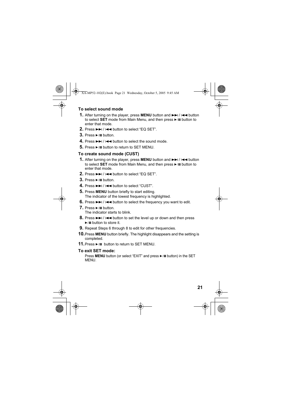 JVC XA-MP102A User Manual | Page 21 / 40