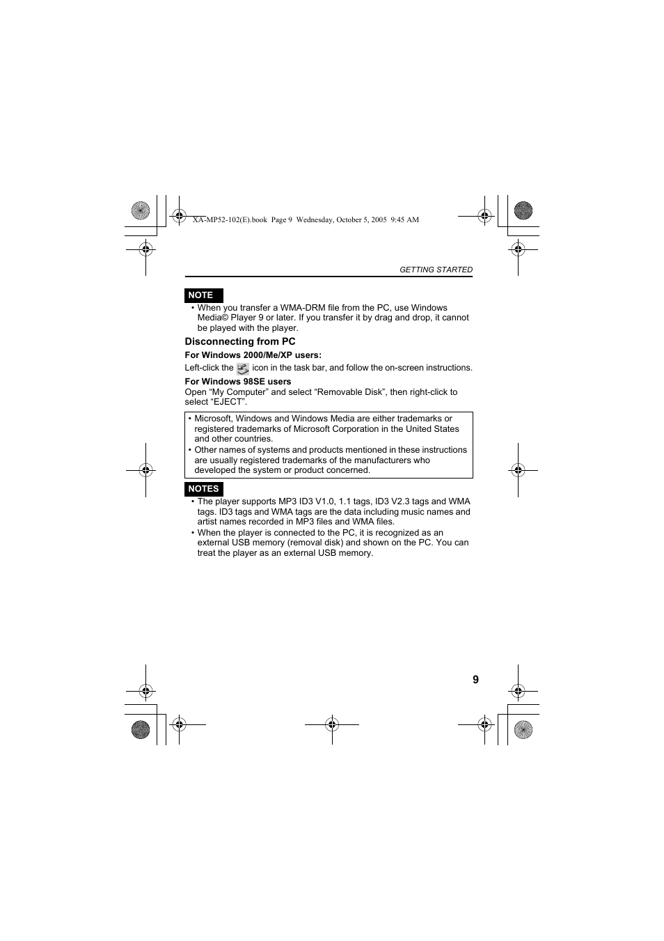 JVC XA-MP102A User Manual | Page 9 / 40