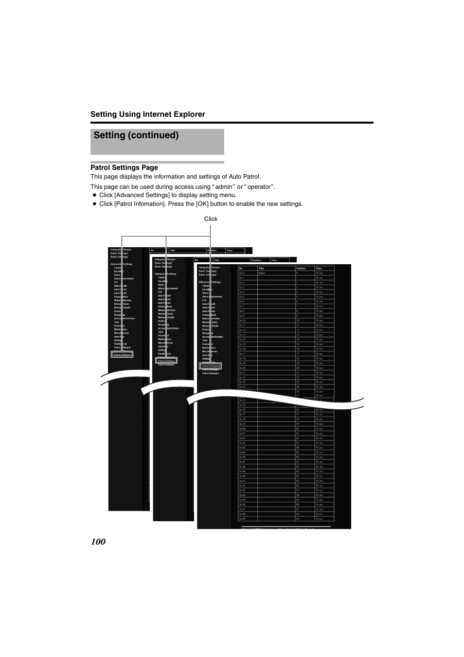 Setting (continued) | JVC VN-685U User Manual | Page 100 / 130