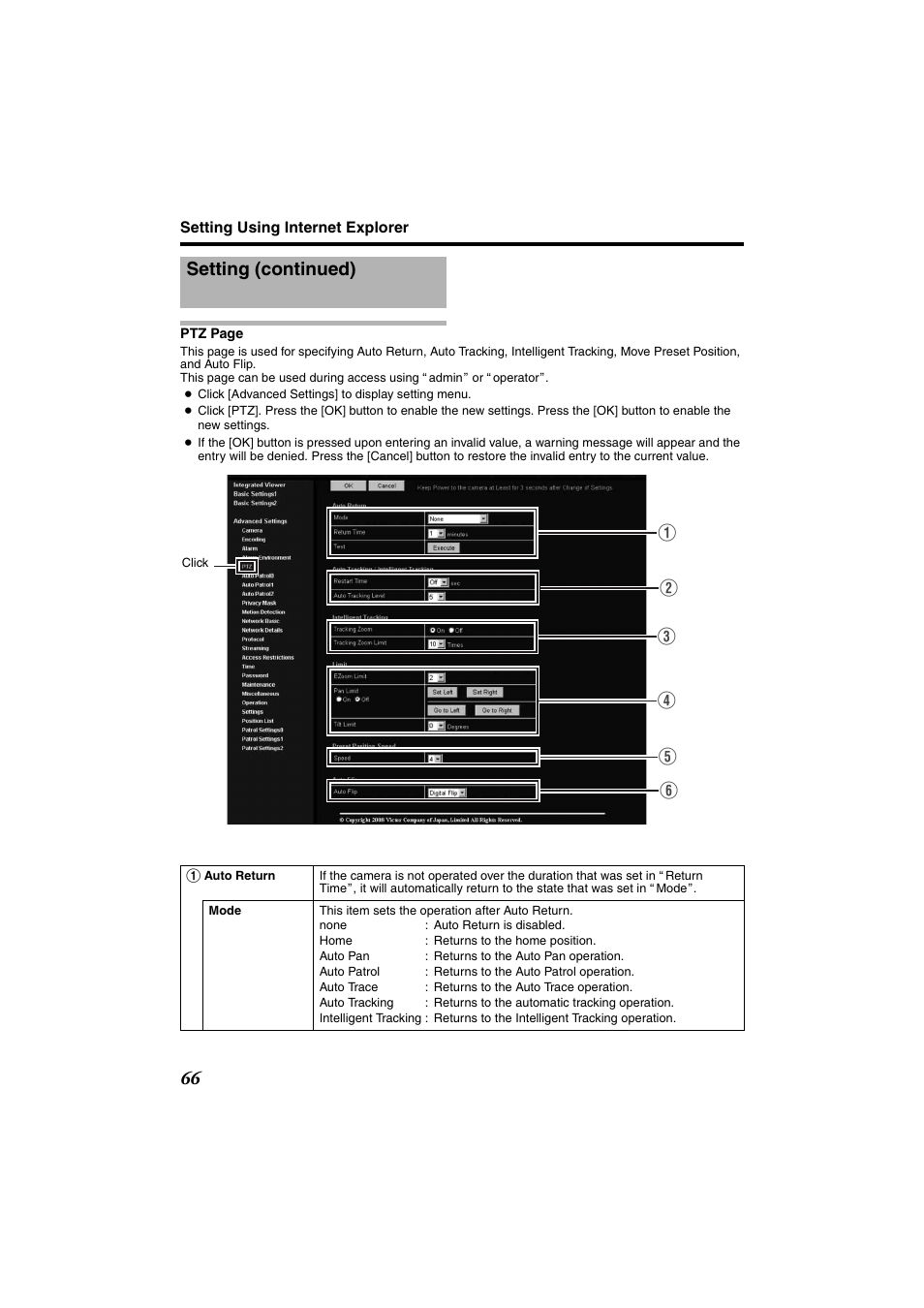 Setting (continued) | JVC VN-685U User Manual | Page 66 / 130