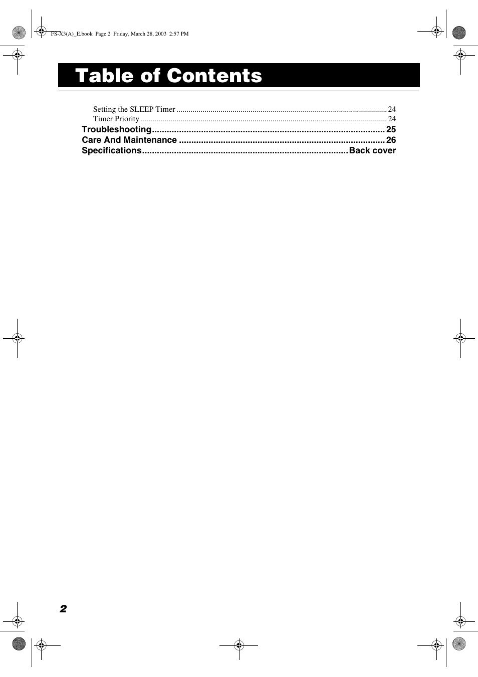 JVC DLA FS-X3 User Manual | Page 4 / 30