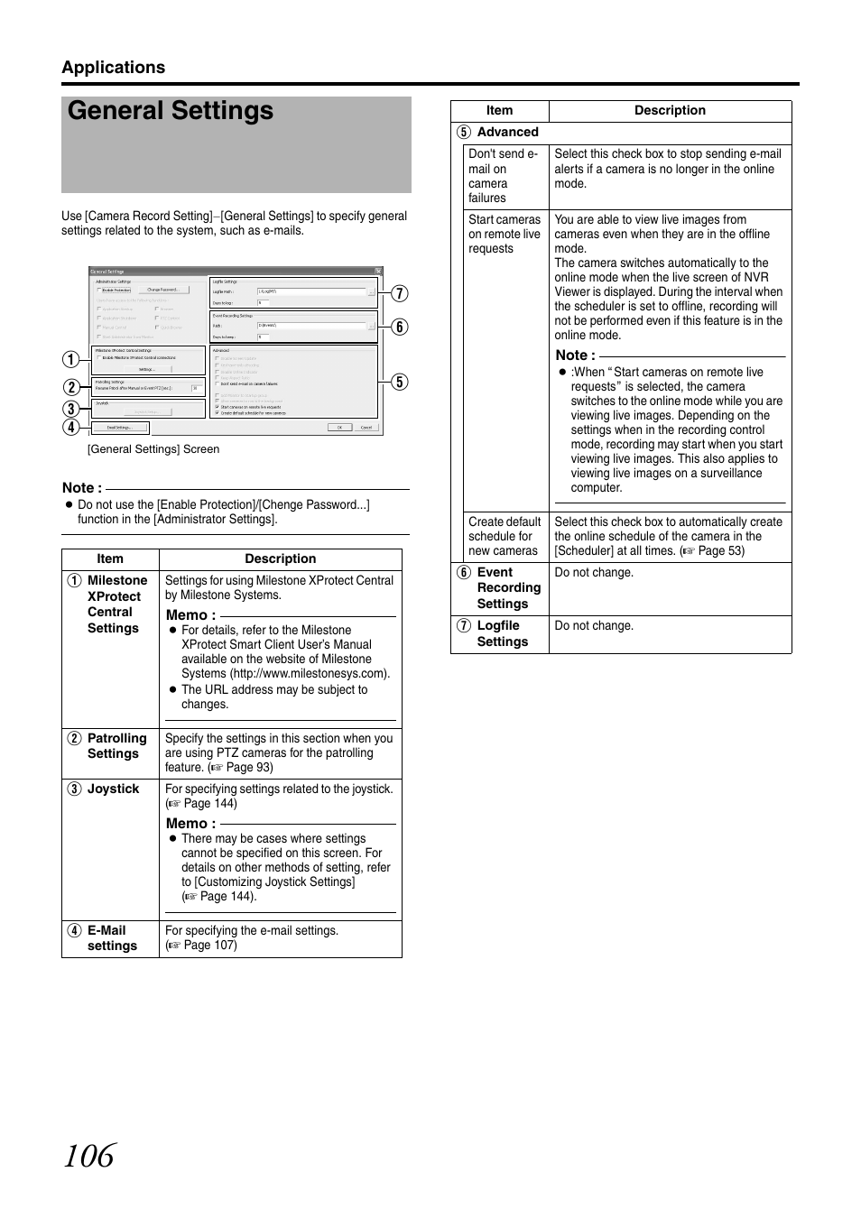 General settings, Applications | JVC LST0728-001C User Manual | Page 114 / 168