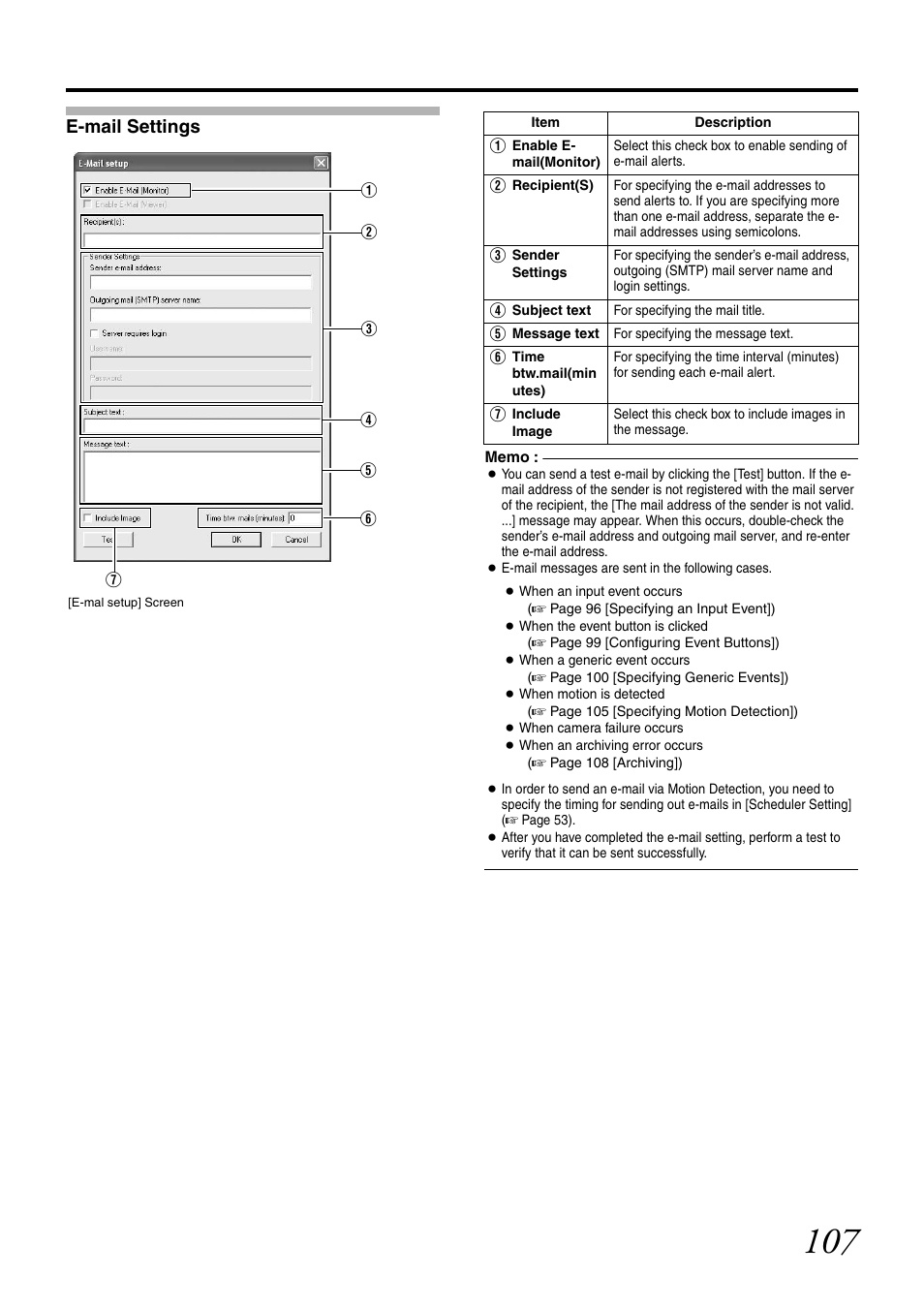 E-mail settings | JVC LST0728-001C User Manual | Page 115 / 168