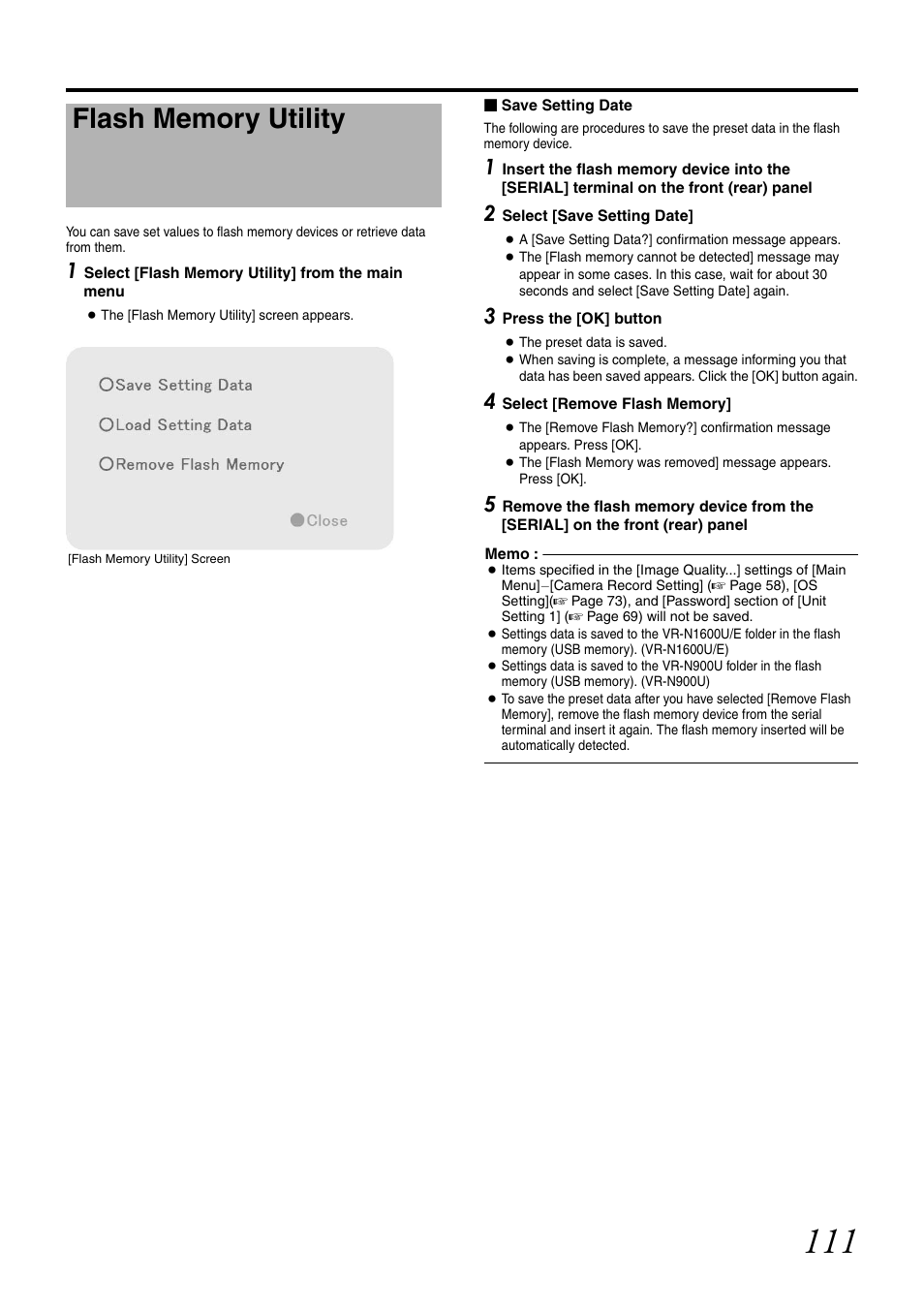 Flash memory utility | JVC LST0728-001C User Manual | Page 119 / 168
