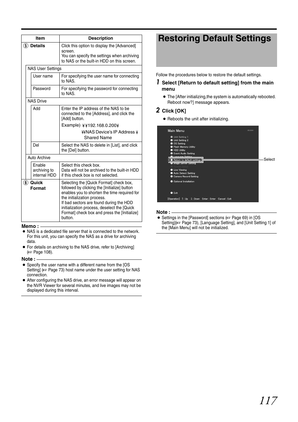 Restoring default settings | JVC LST0728-001C User Manual | Page 125 / 168