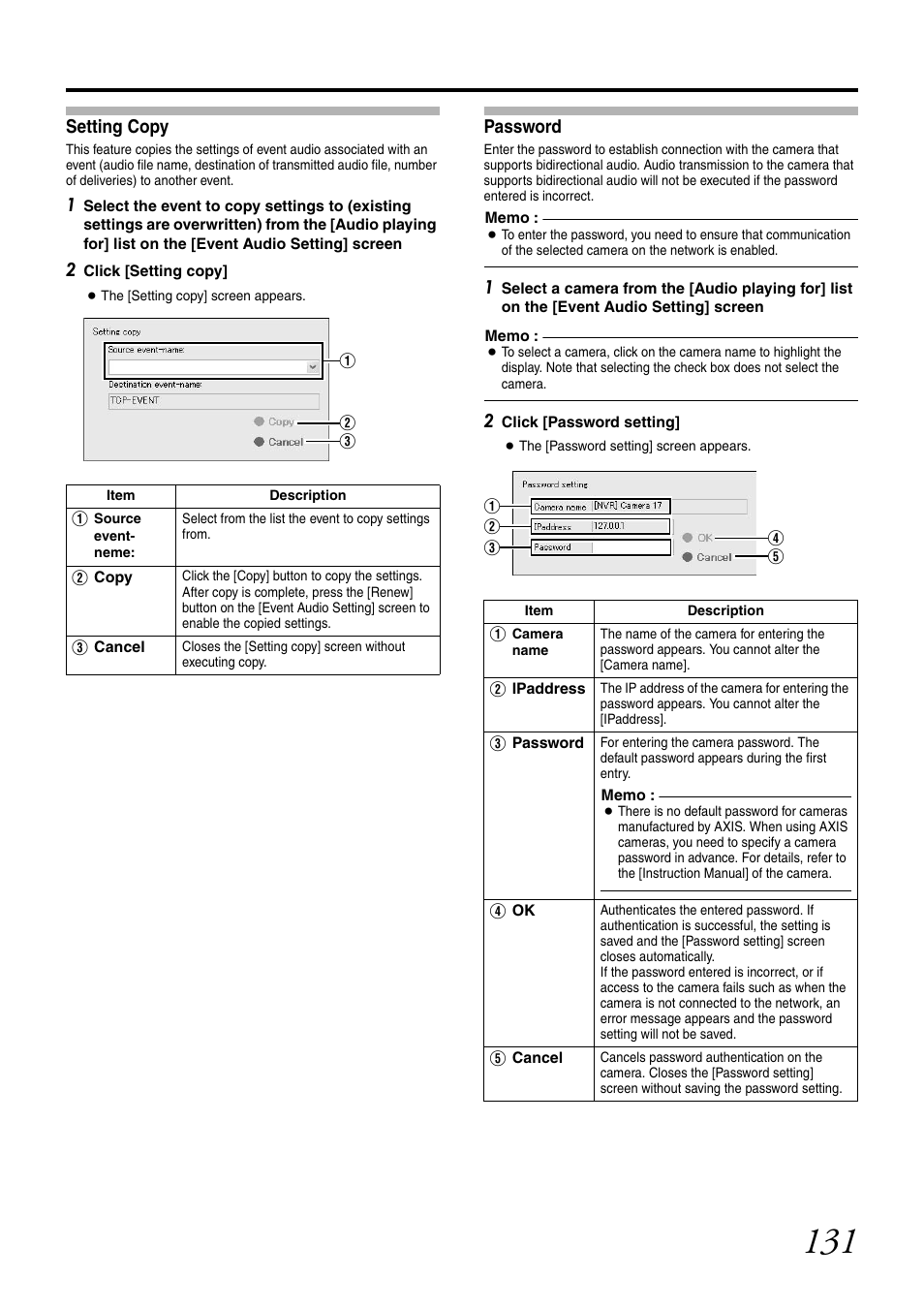 Setting copy, Password | JVC LST0728-001C User Manual | Page 139 / 168
