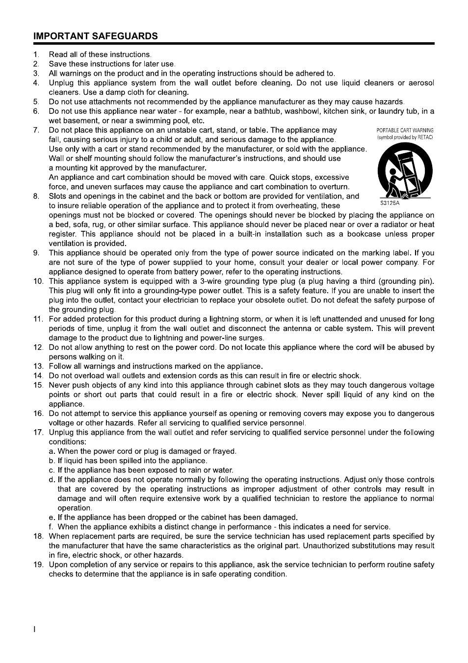 Important safeguards | JVC LST0728-001C User Manual | Page 2 / 168