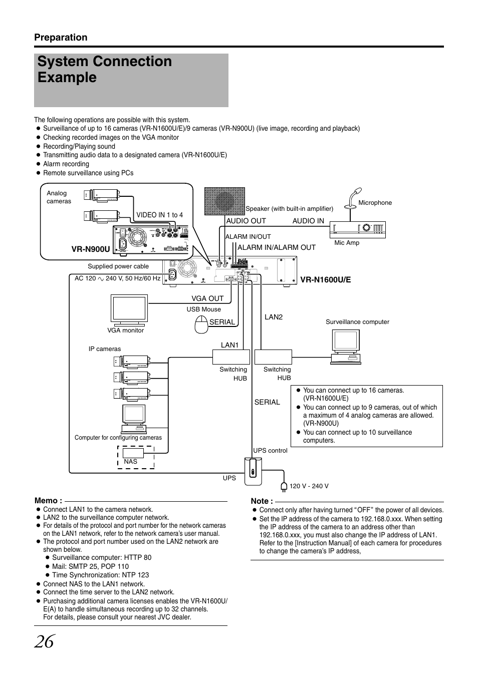 Preparation, System connection example | JVC LST0728-001C User Manual | Page 34 / 168
