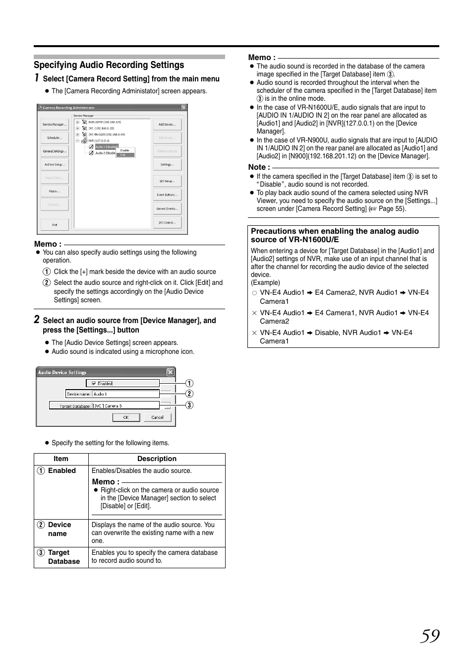 Specifying audio recording settings | JVC LST0728-001C User Manual | Page 67 / 168