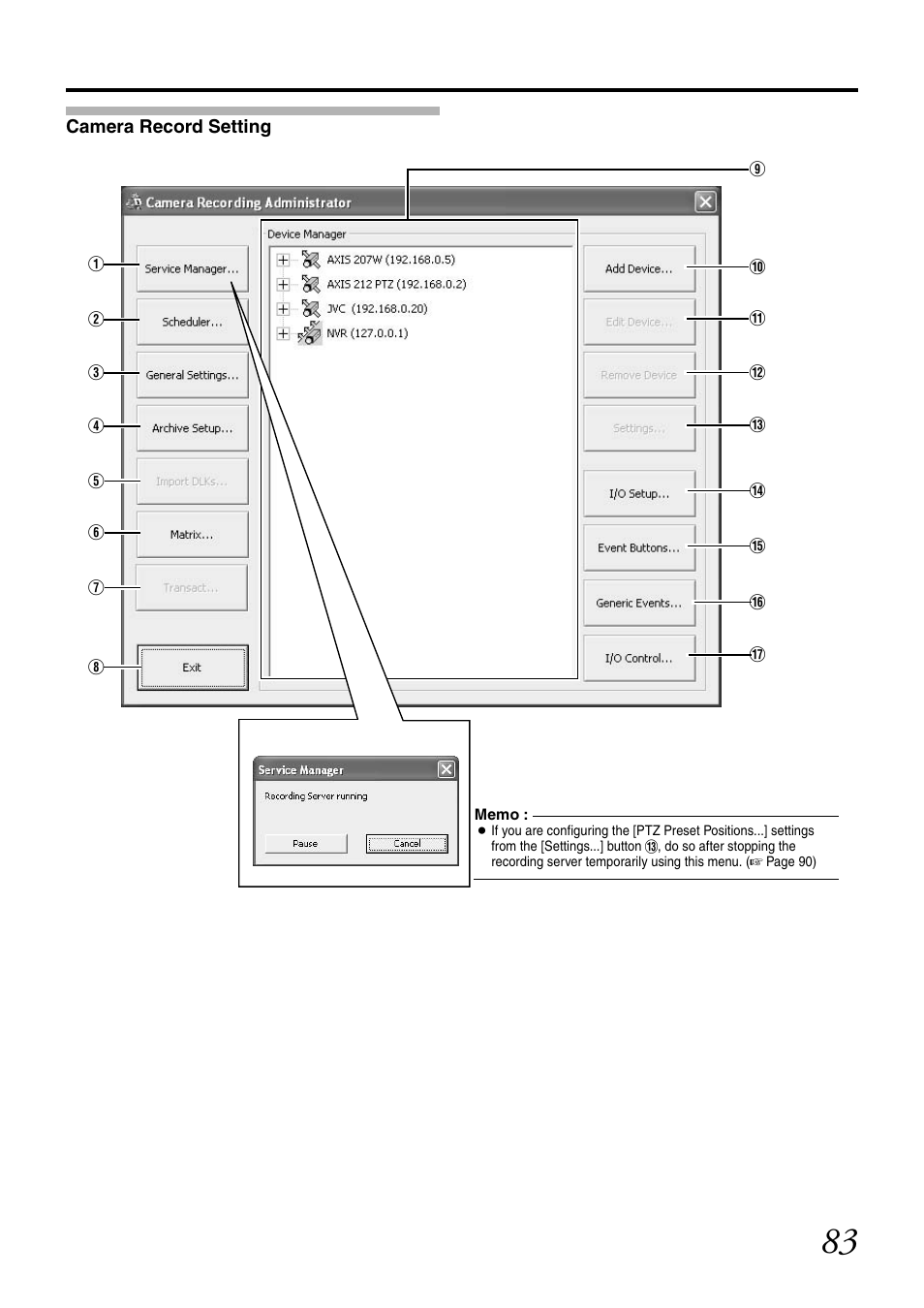 Camera record setting | JVC LST0728-001C User Manual | Page 91 / 168