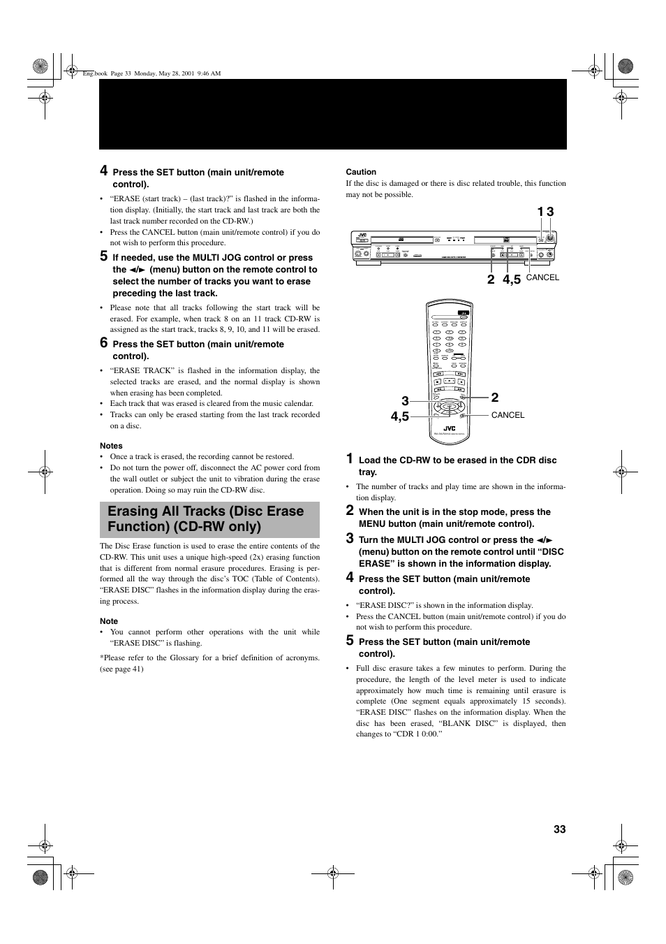 33 engli s h, Mix blance cd line line mic mic | JVC XL-R2010BK User Manual | Page 35 / 47