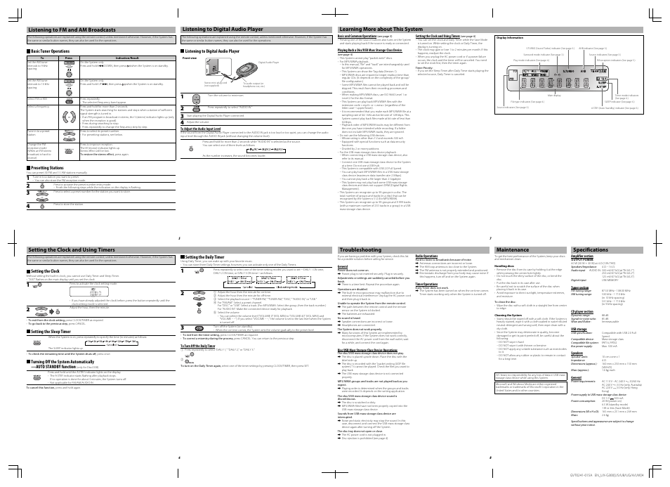 JVC UX-G300 User Manual | Page 2 / 2