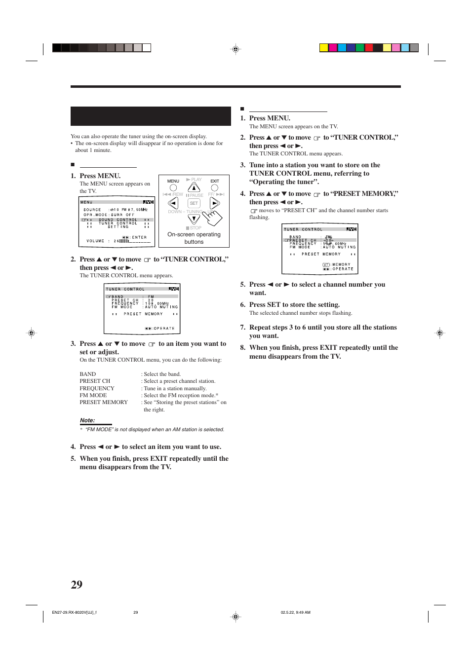 JVC RX-8020VBK User Manual | Page 32 / 64