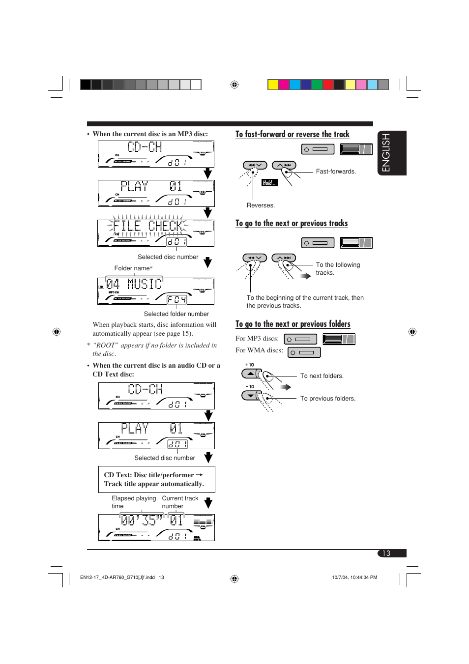 English | JVC KD-G710 User Manual | Page 13 / 40