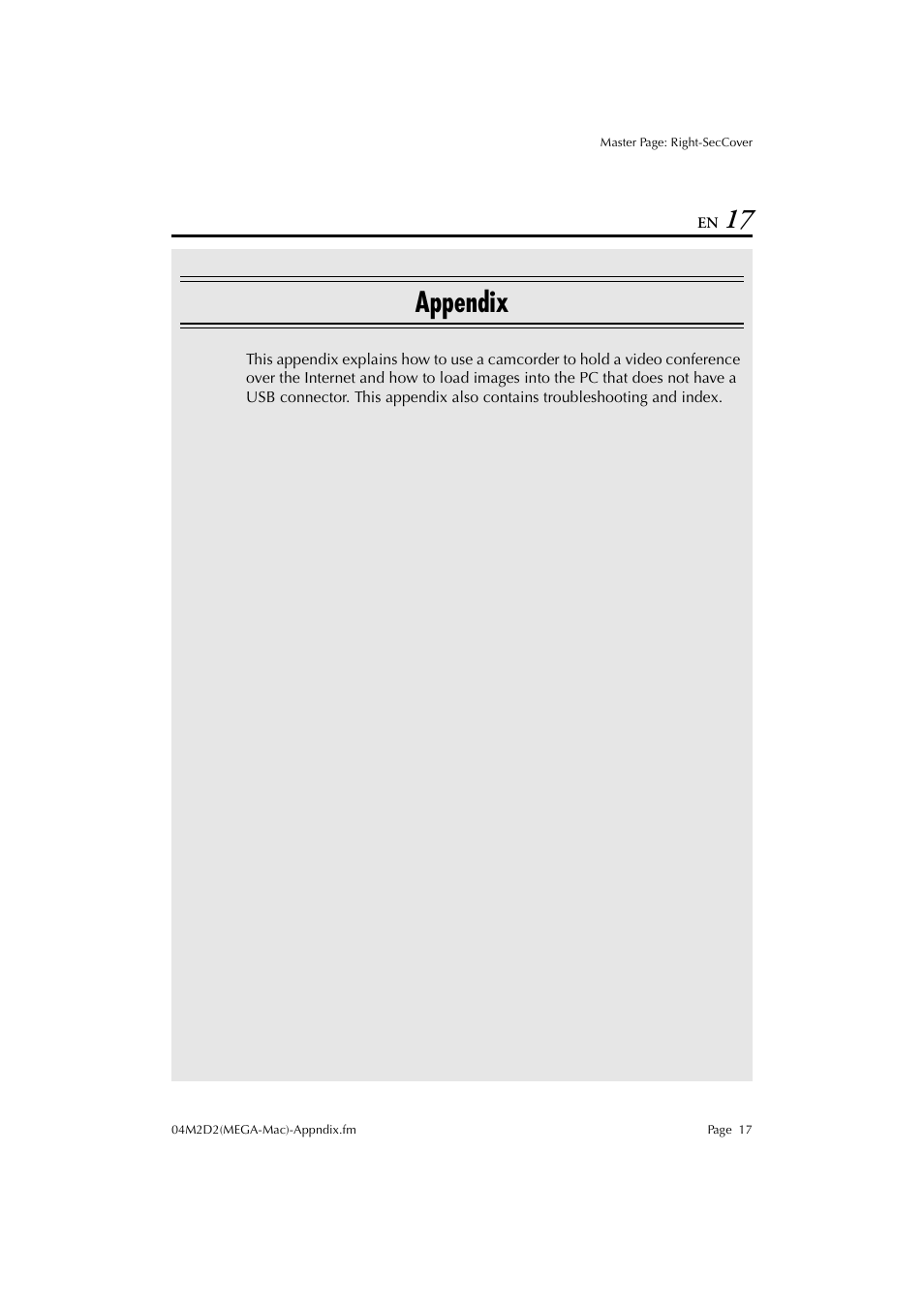 Appendix, 17 appendix | JVC LYT1015 User Manual | Page 17 / 22