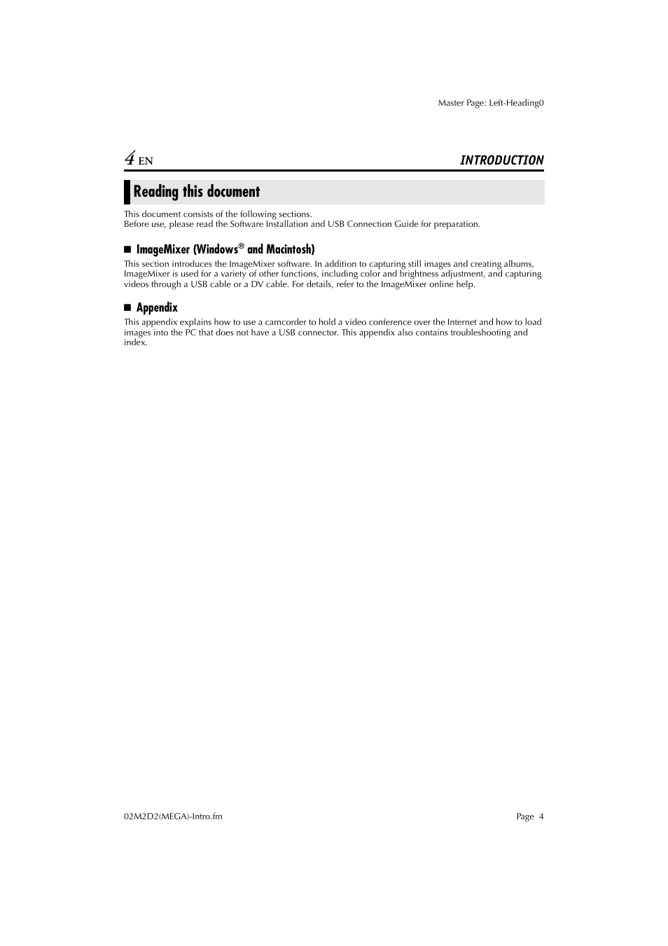 Introduction, Reading this document | JVC LYT1015 User Manual | Page 4 / 22