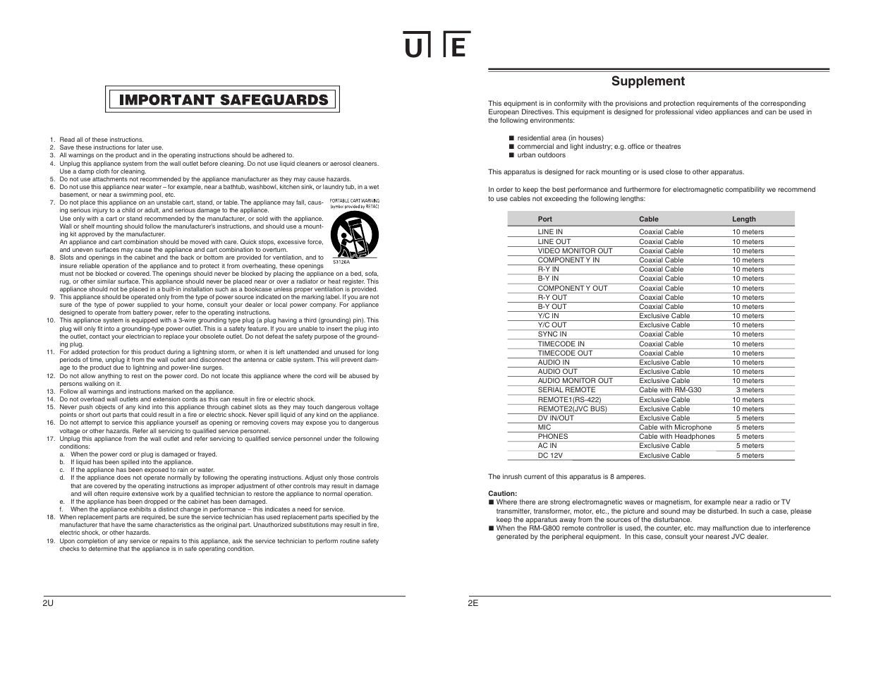 Supplement | JVC BR-DV600UA User Manual | Page 2 / 26