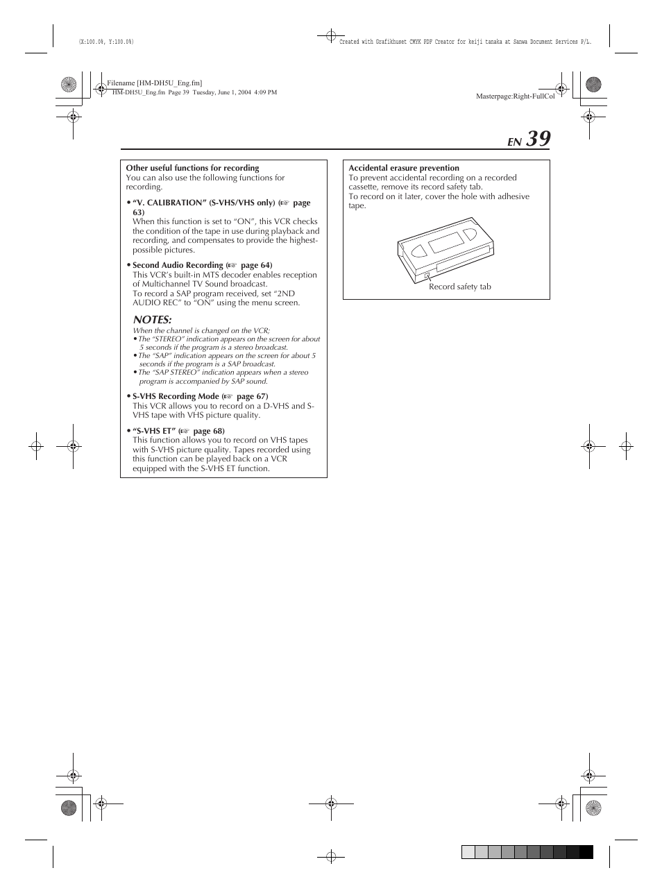 JVC HM-DH5U User Manual | Page 39 / 92