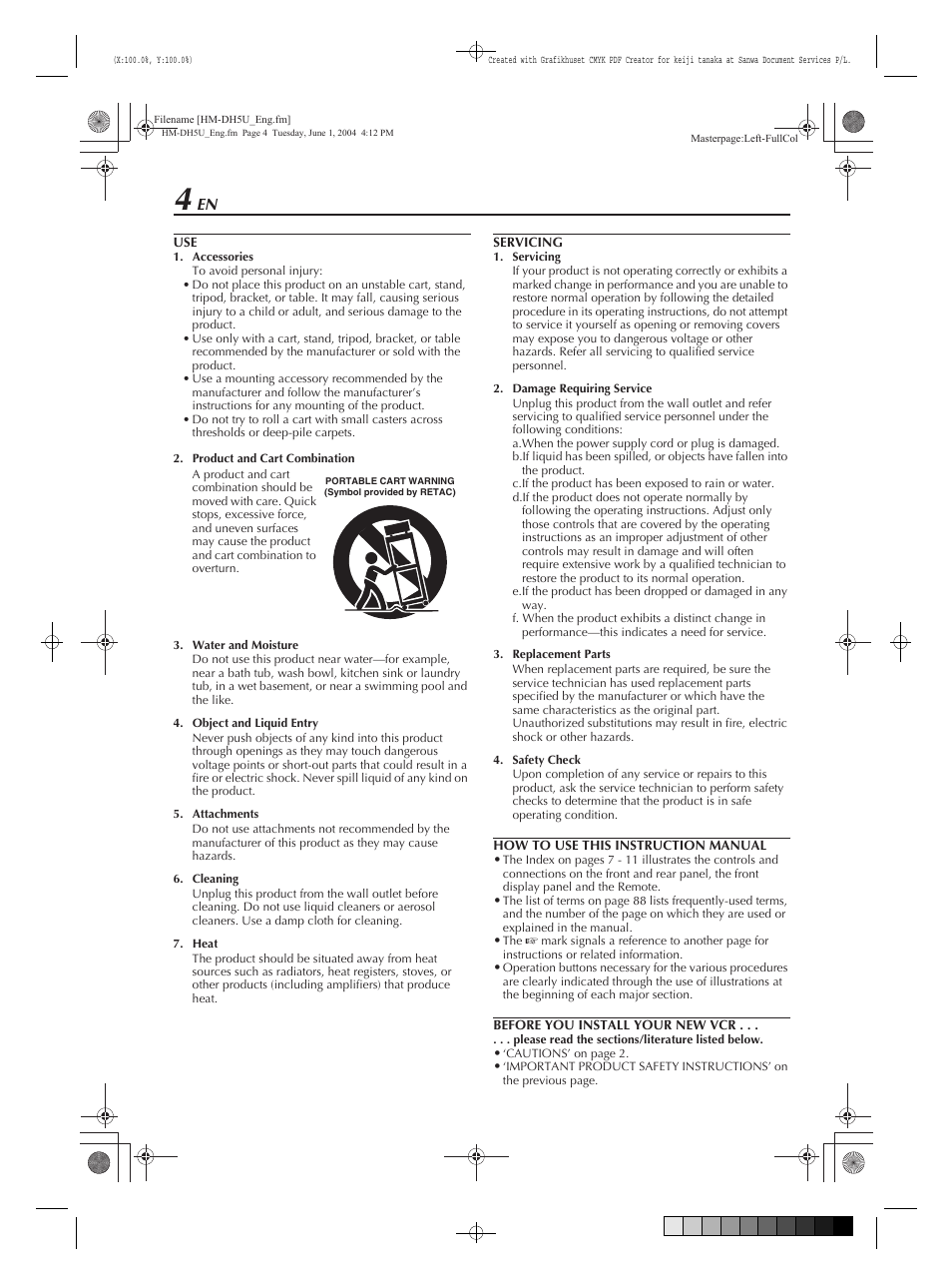 JVC HM-DH5U User Manual | Page 4 / 92