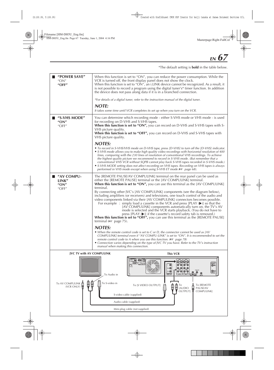 JVC HM-DH5U User Manual | Page 67 / 92