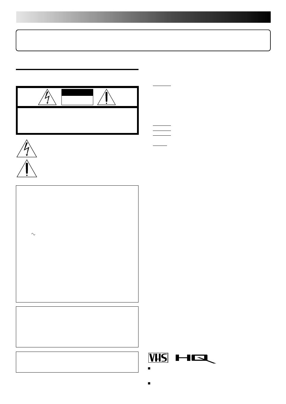 Cautions, Warning | JVC HR-DD840U User Manual | Page 2 / 72