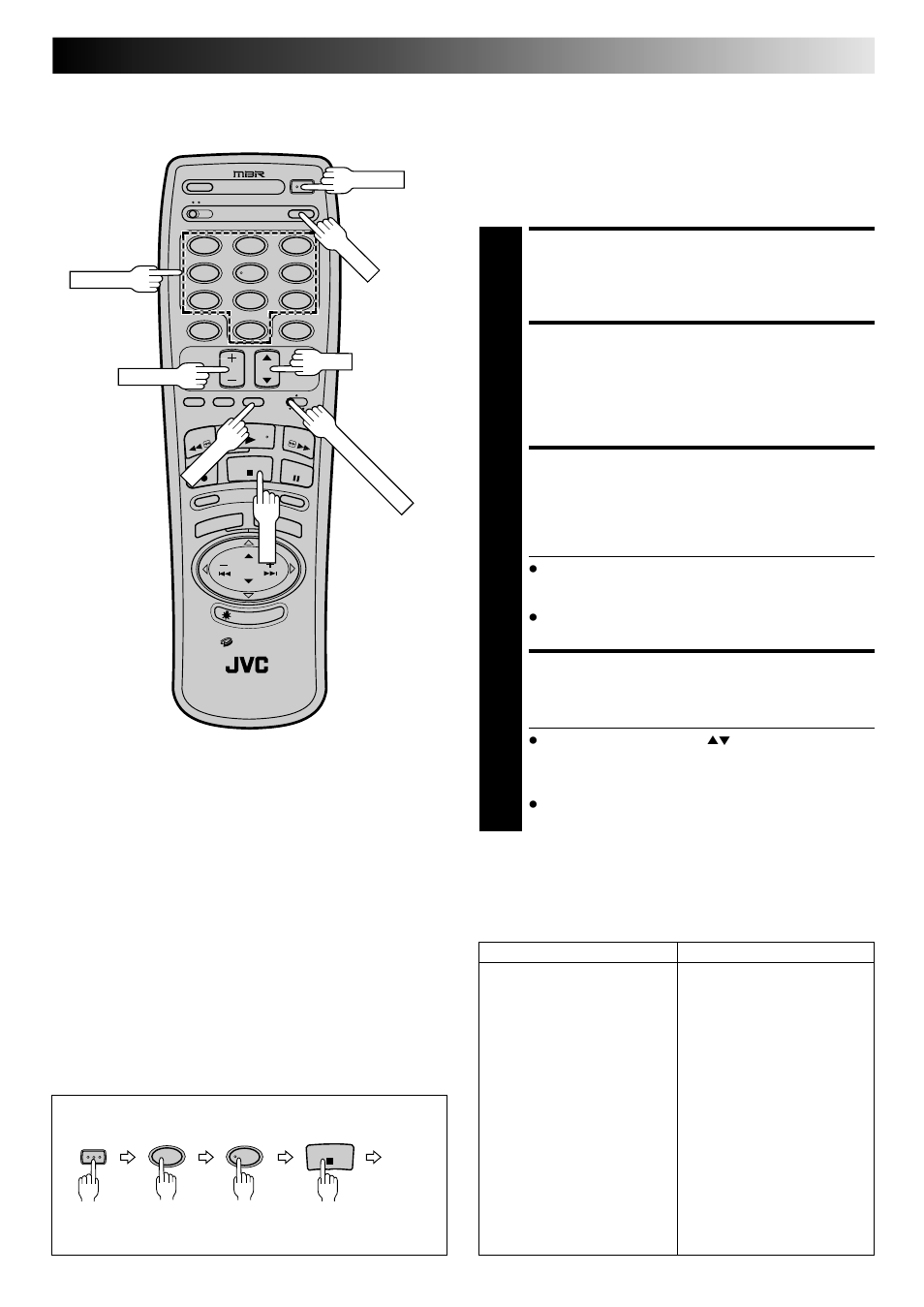 Turn on the tv, Set remote control mode, Set tv brand code | Operate tv, Special features, Tv multi-brand remote control | JVC HR-DD840U User Manual | Page 55 / 72