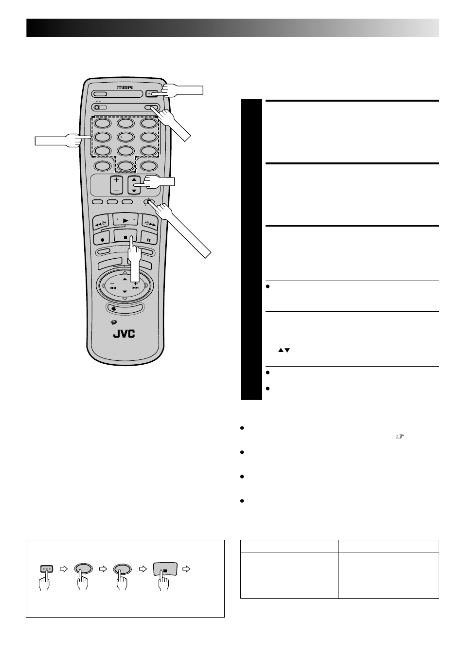 Turn on the dbs receiver, Set remote control mode, Enter dbs receiver brand | Operate dbs receiver, Dbs receiver multi-brand remote control | JVC HR-DD840U User Manual | Page 57 / 72