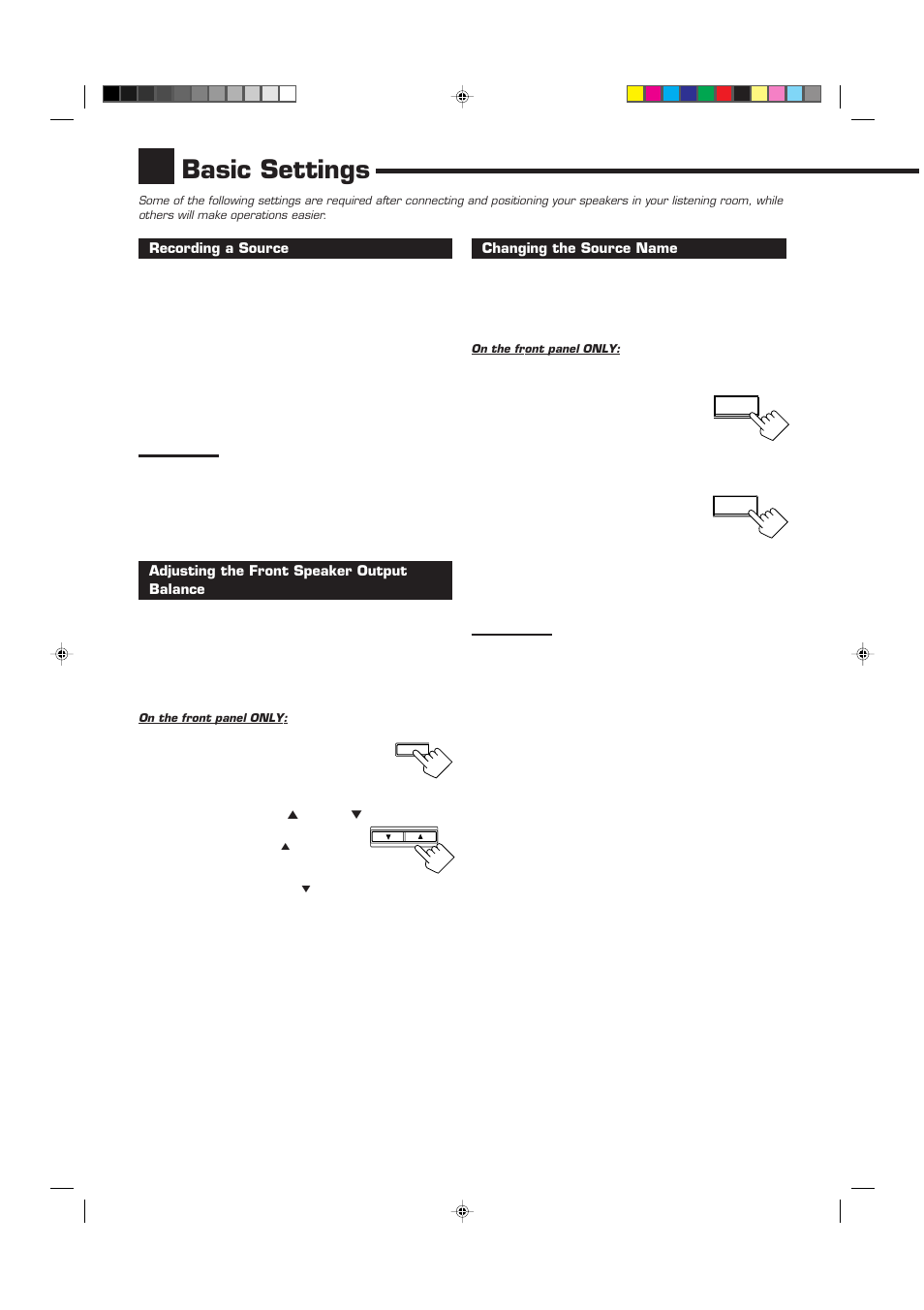 Basic settings | JVC RX-7012RSL User Manual | Page 16 / 44