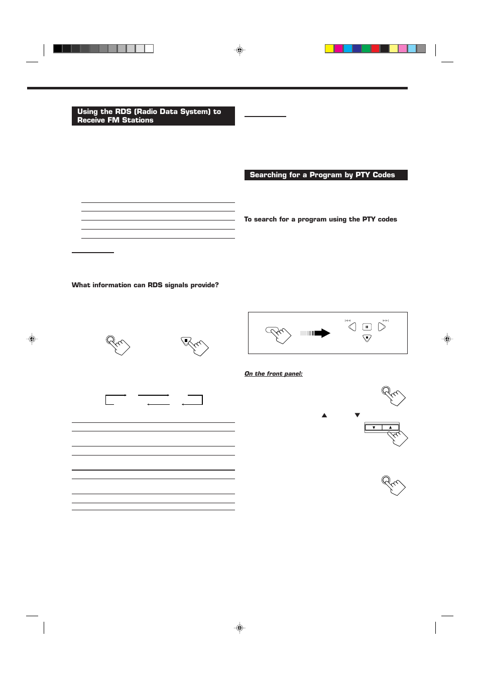 Searching for a program by pty codes, Press pty search while listening to an fm station | JVC RX-7012RSL User Manual | Page 23 / 44