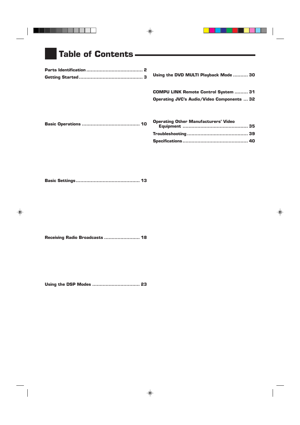 JVC RX-7012RSL User Manual | Page 4 / 44