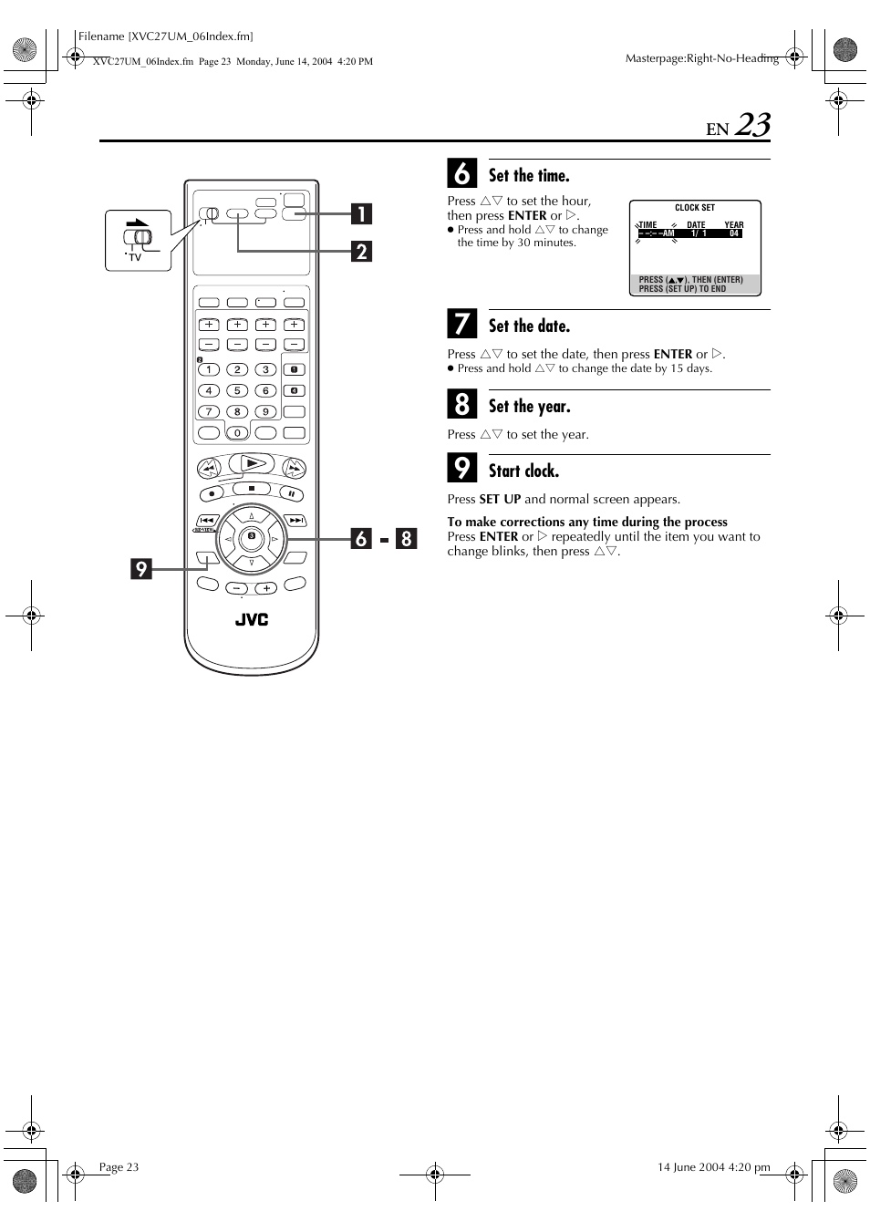 JVC HR-XVC27UM User Manual | Page 23 / 88