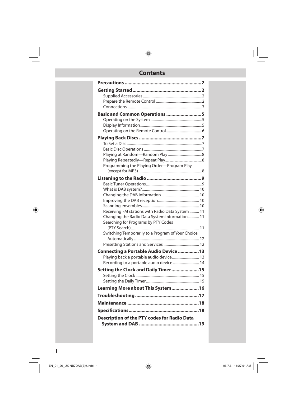 JVC SP-UXNB7DAB User Manual | Page 4 / 24