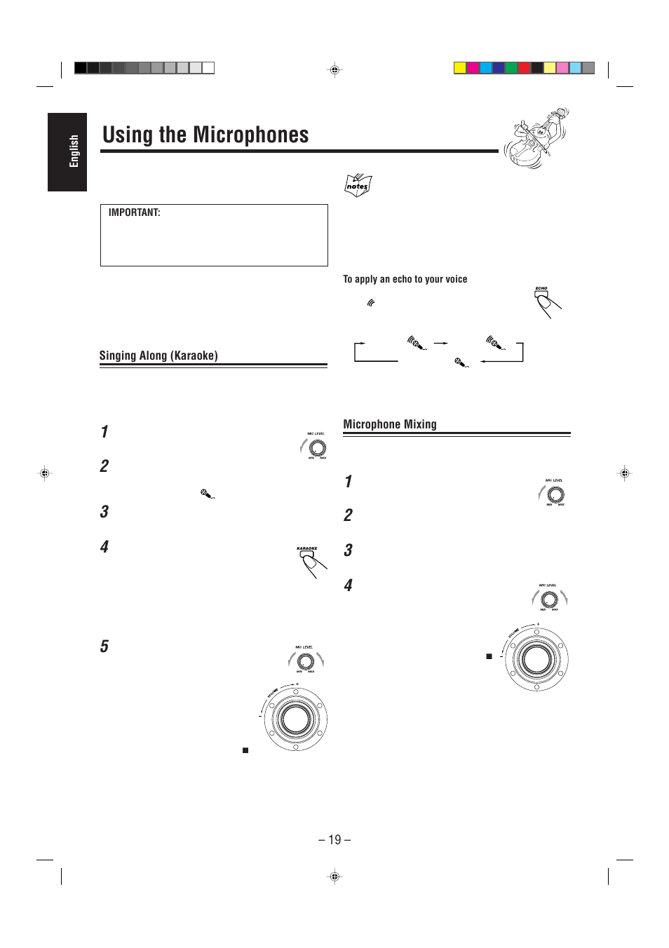 Using the microphones | JVC CA-MXG50 User Manual | Page 24 / 34