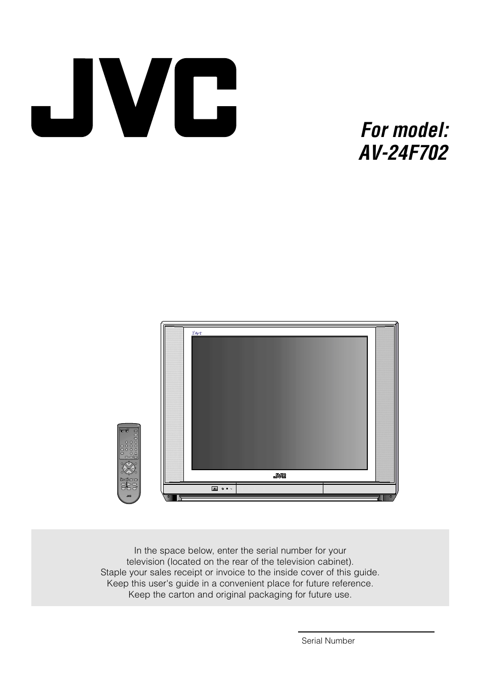 JVC AV 24F702 User Manual | 24 pages