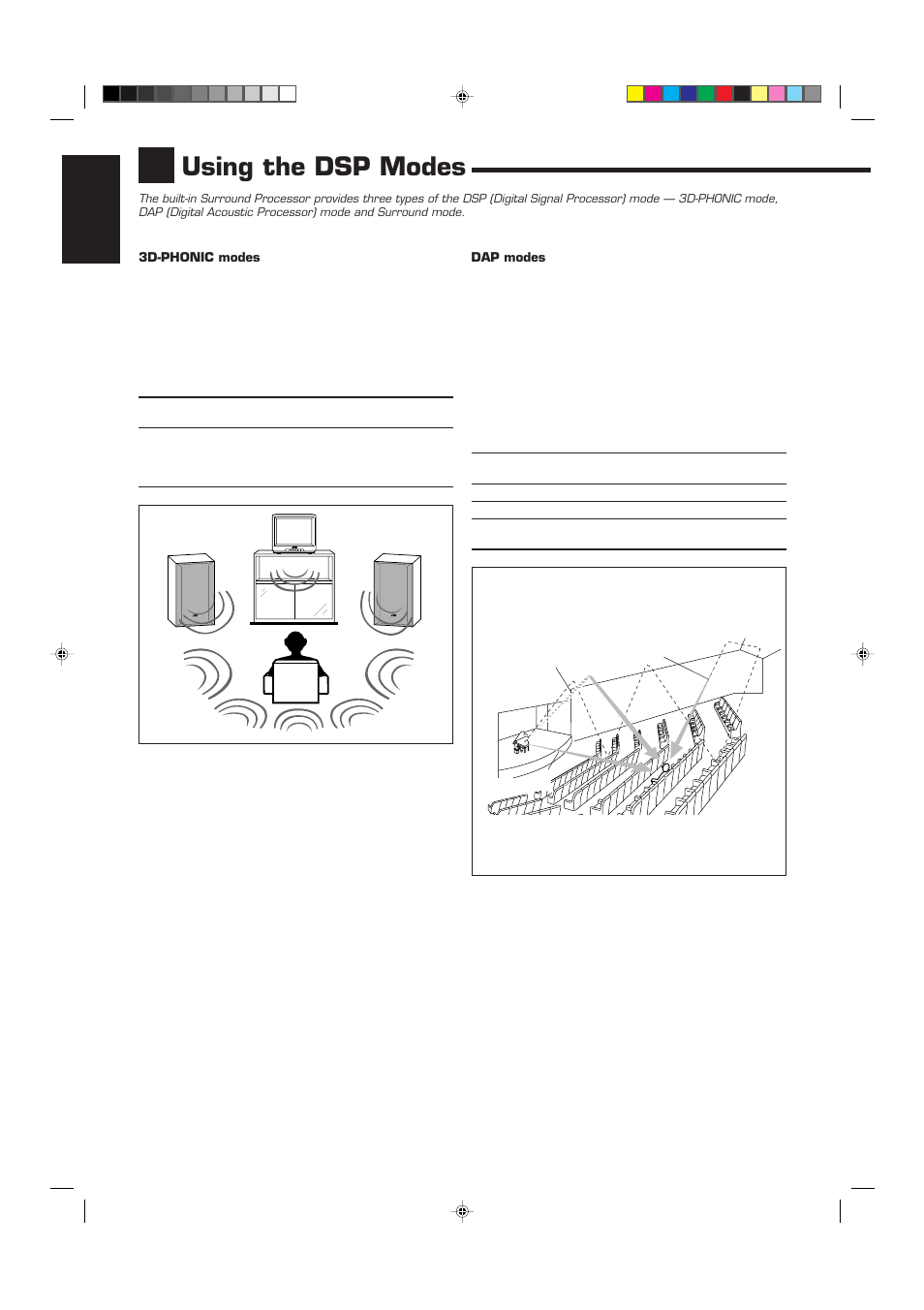 Using the dsp modes | JVC RX-7001PGD User Manual | Page 24 / 58