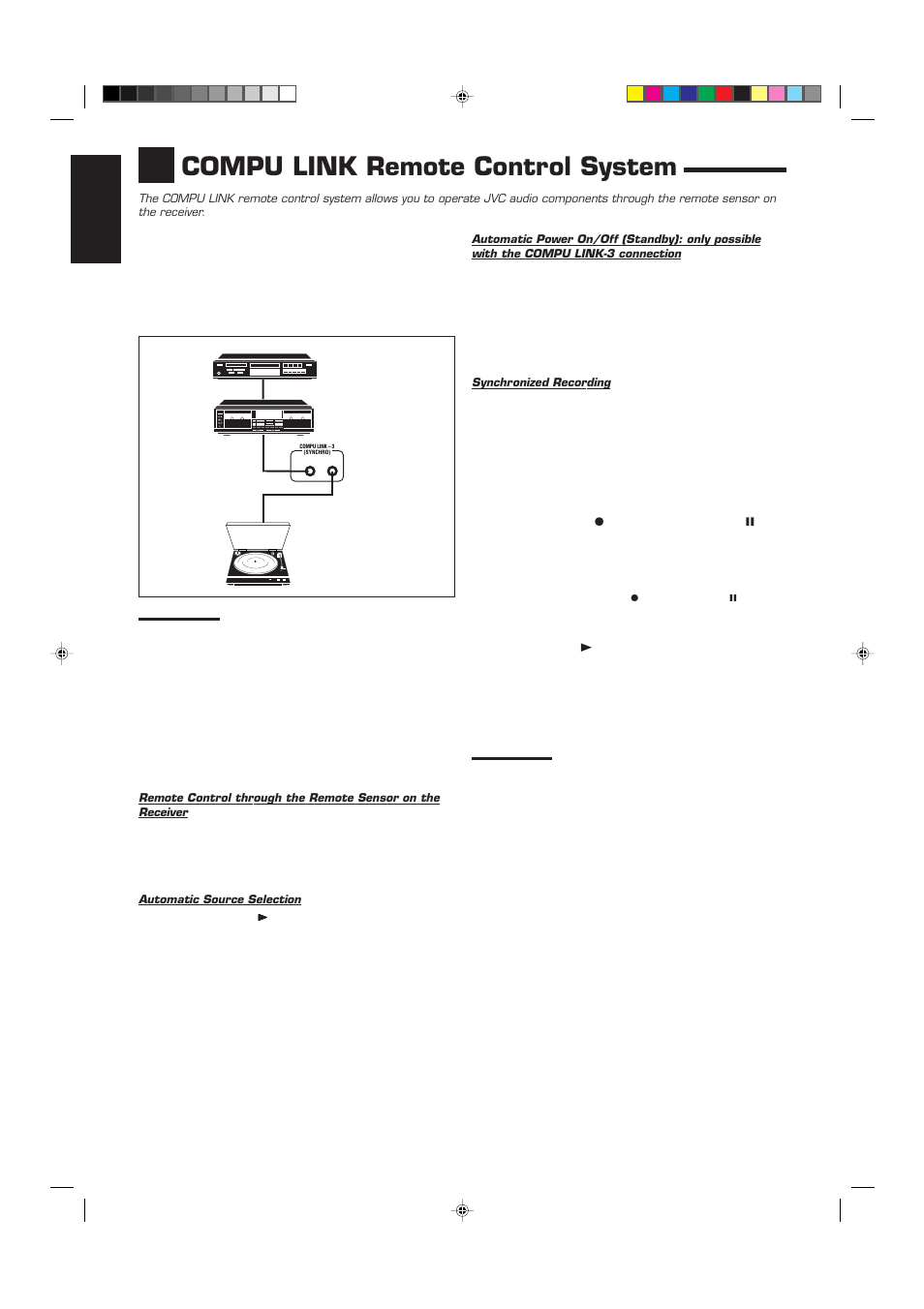Compu link remote control system, English | JVC RX-7001PGD User Manual | Page 38 / 58