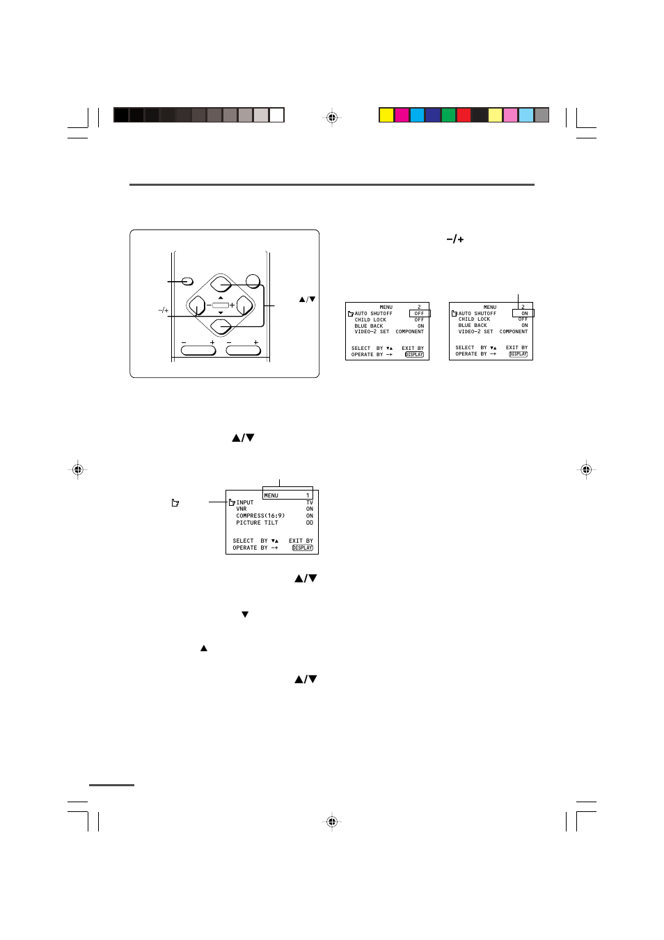 Using the tv’s menus, Basic operation, 5 press the display button to turn the display off | 1 press the menu t buttons | JVC LCT1064-001A-H User Manual | Page 10 / 20