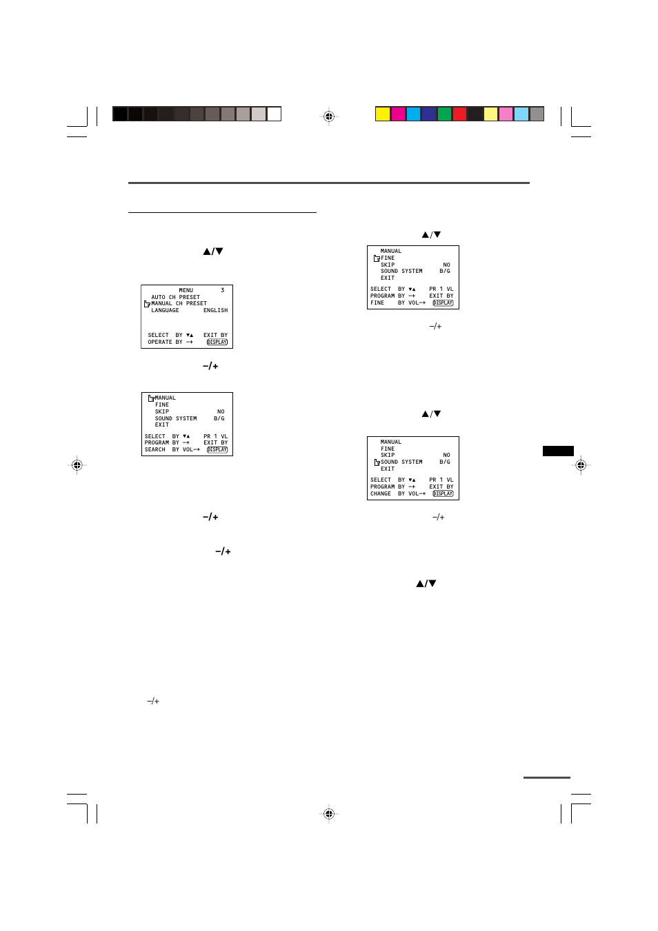 Using the tv’s menus manual ch preset | JVC LCT1064-001A-H User Manual | Page 15 / 20