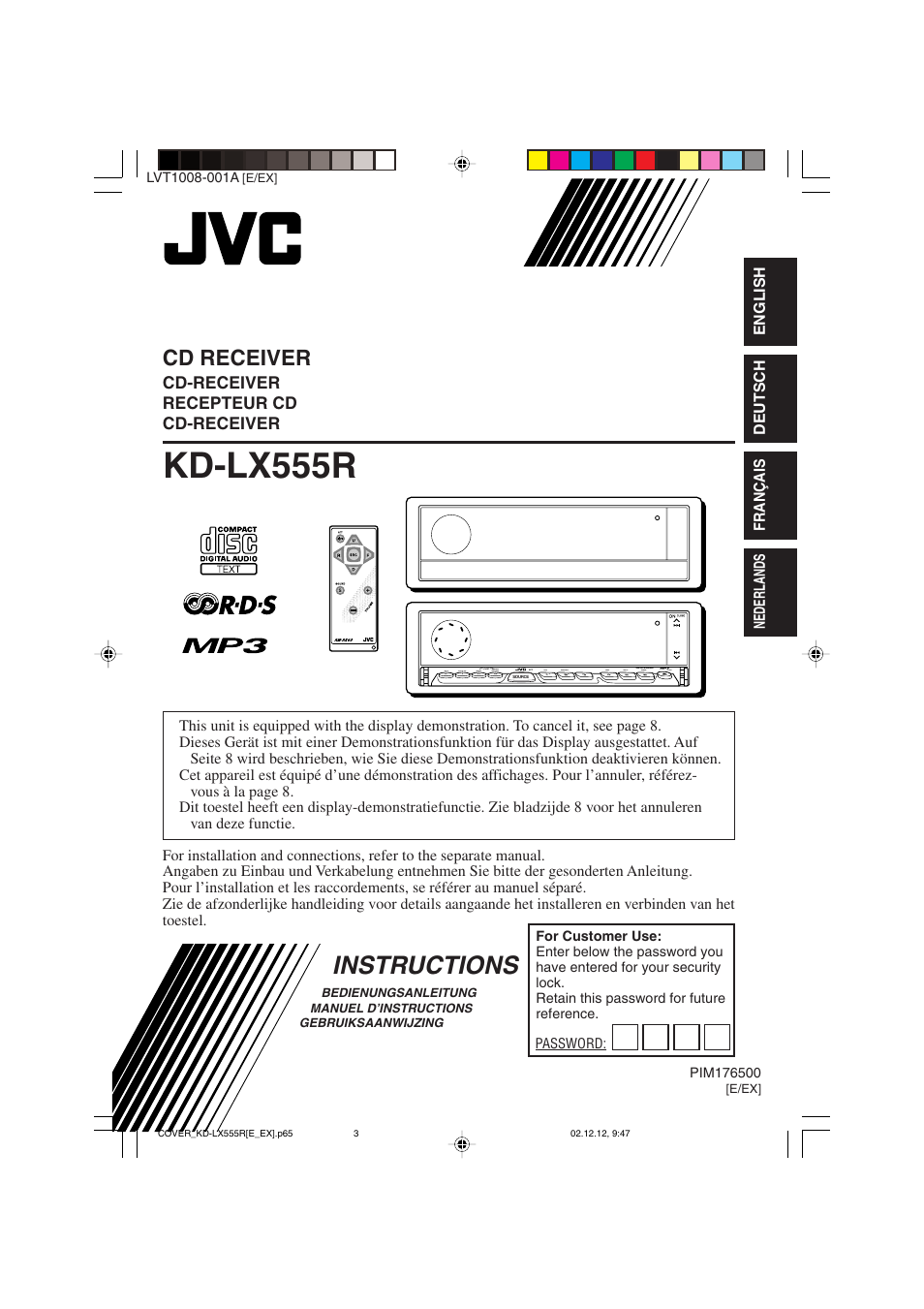 JVC KD-LX555R User Manual | 58 pages