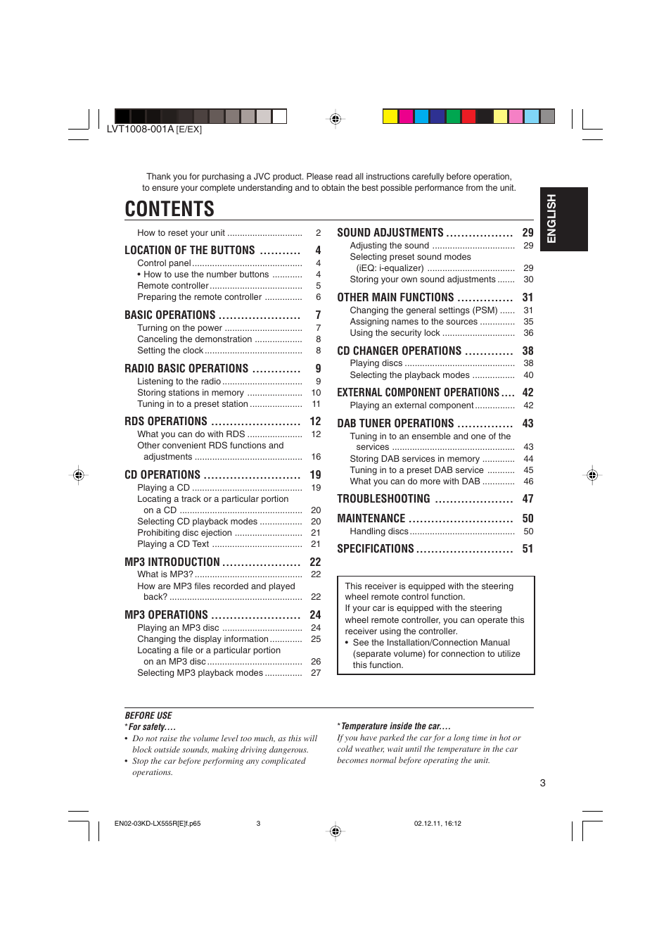 JVC KD-LX555R User Manual | Page 3 / 58