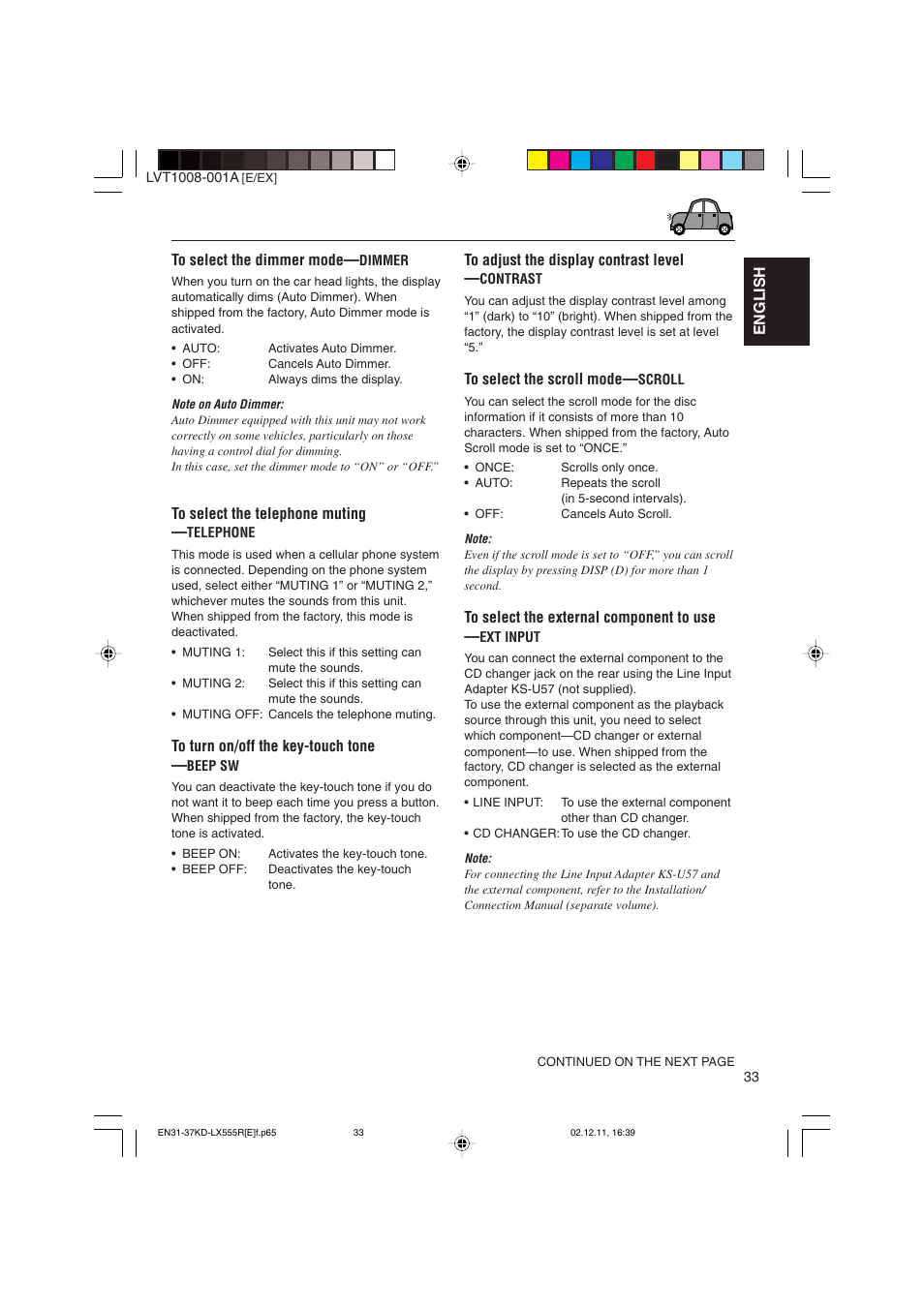 JVC KD-LX555R User Manual | Page 33 / 58