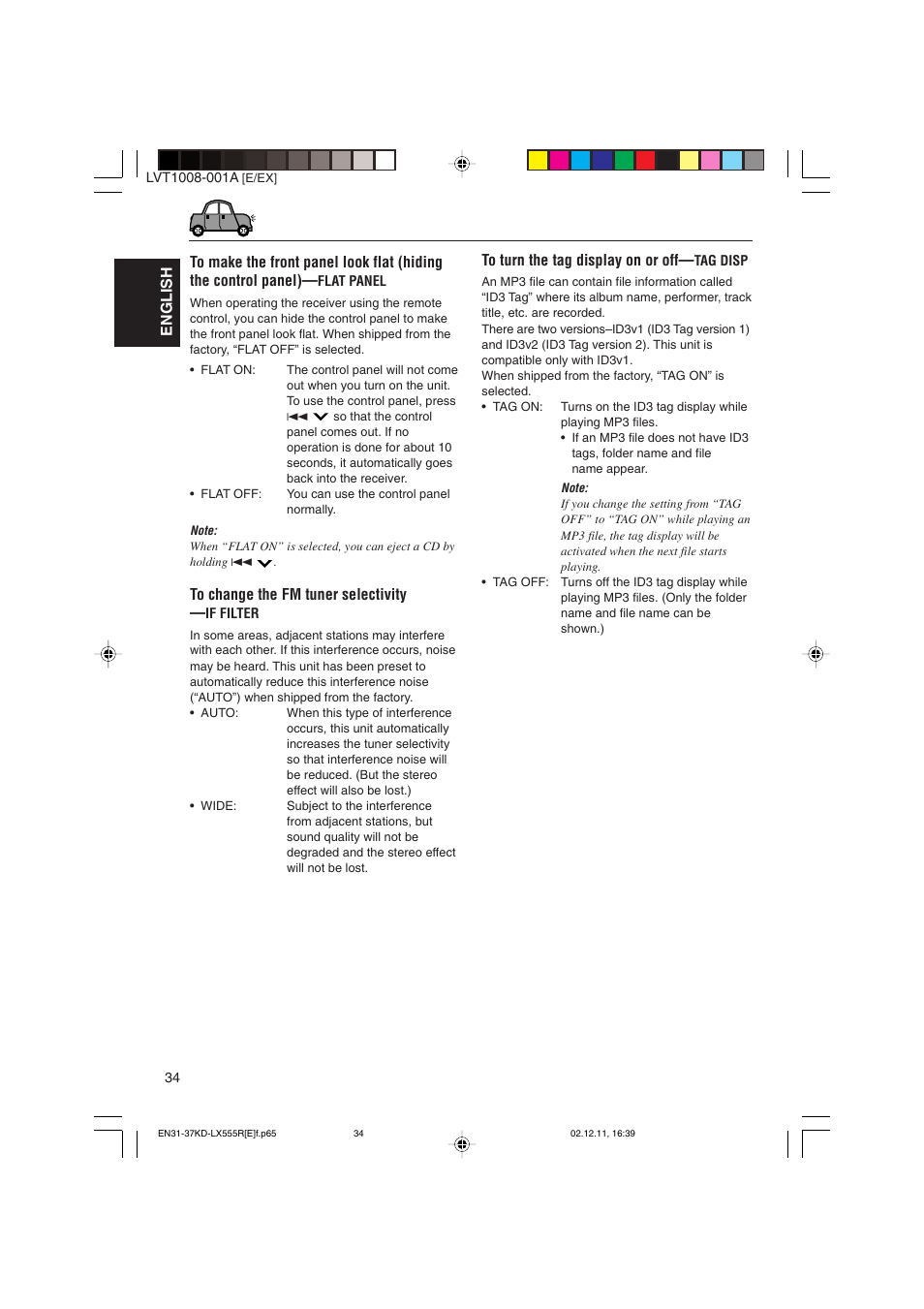 English | JVC KD-LX555R User Manual | Page 34 / 58